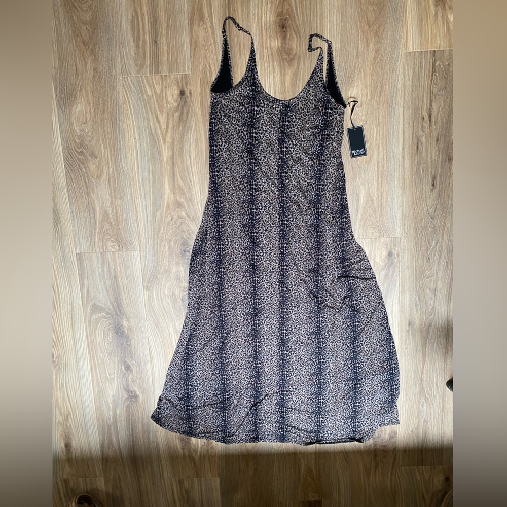 NEW MICHAEL LAUREN LEOPARD MAXI DRESS - Picture 2 of 5